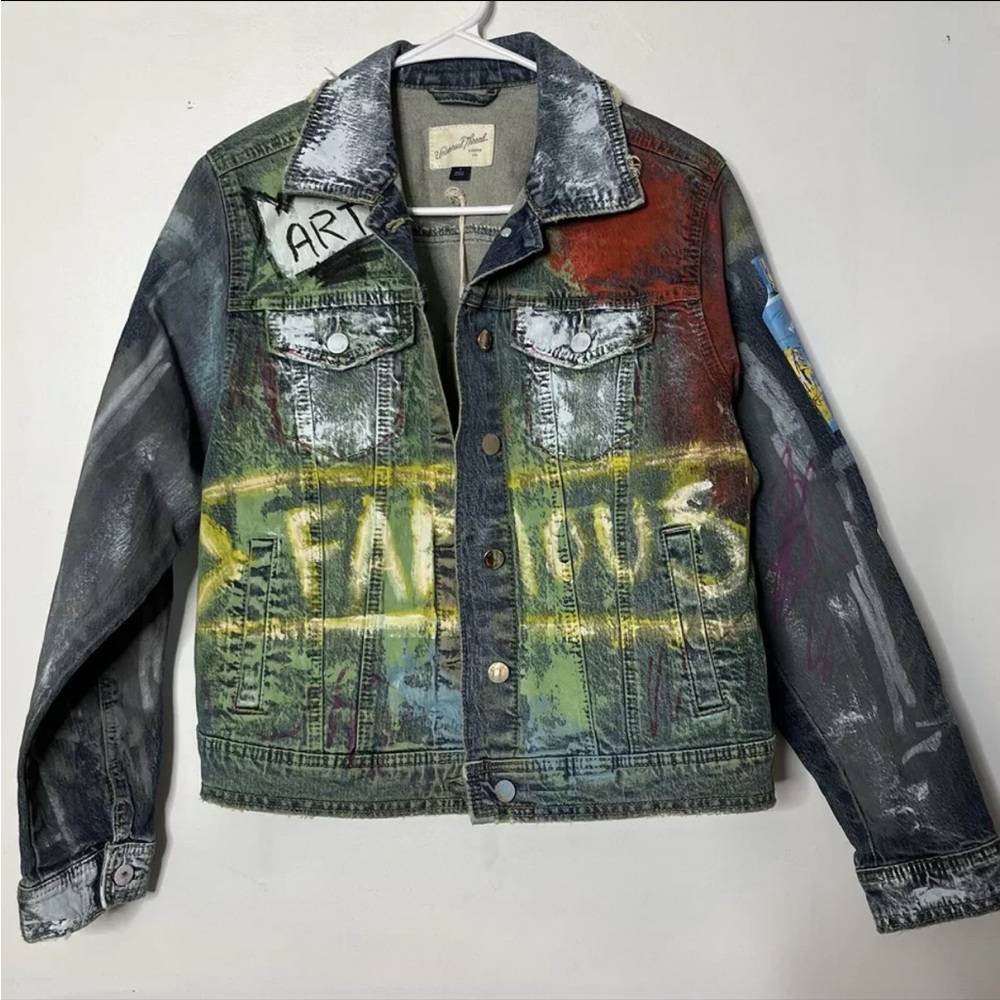 Artistic Multicolor Denim Jacket